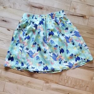 Pastel watercolor miniskirt